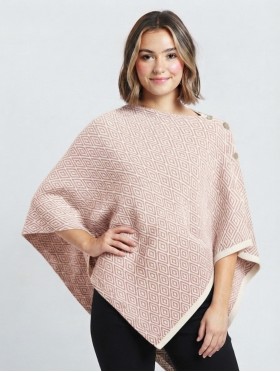 Diamond Pattern Button Shawl